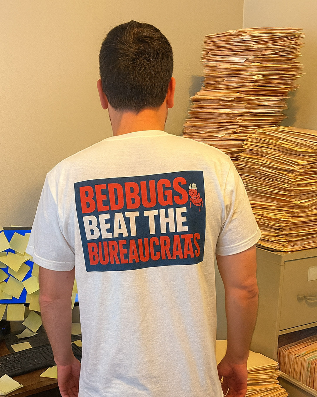 "Bedbugs Beat The Bureaucrats" Tee — worn in the wild
