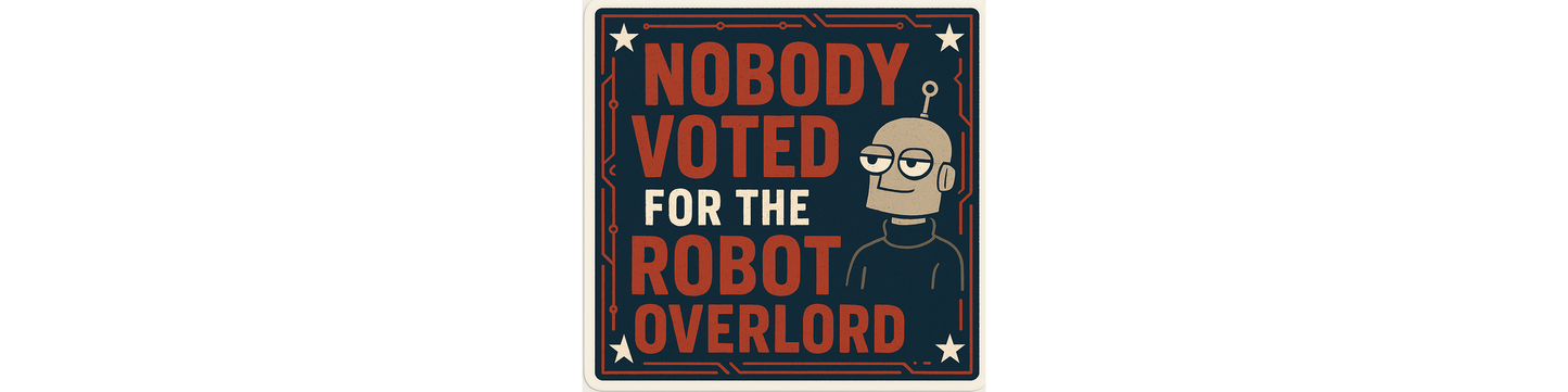 Nobody Voted For The Robot Overlord Bumper Sticker