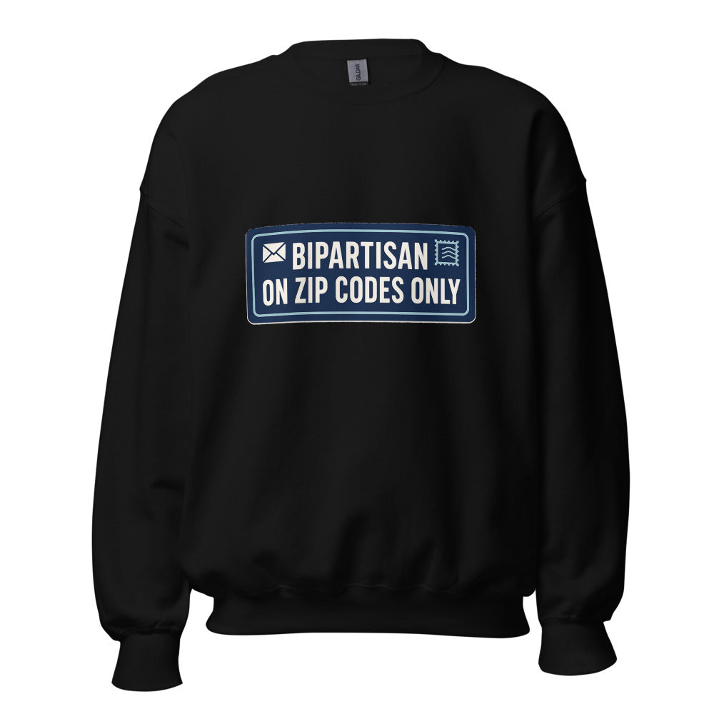 Bipartisan On Zip Codes Only Crewneck Sweatshirt
