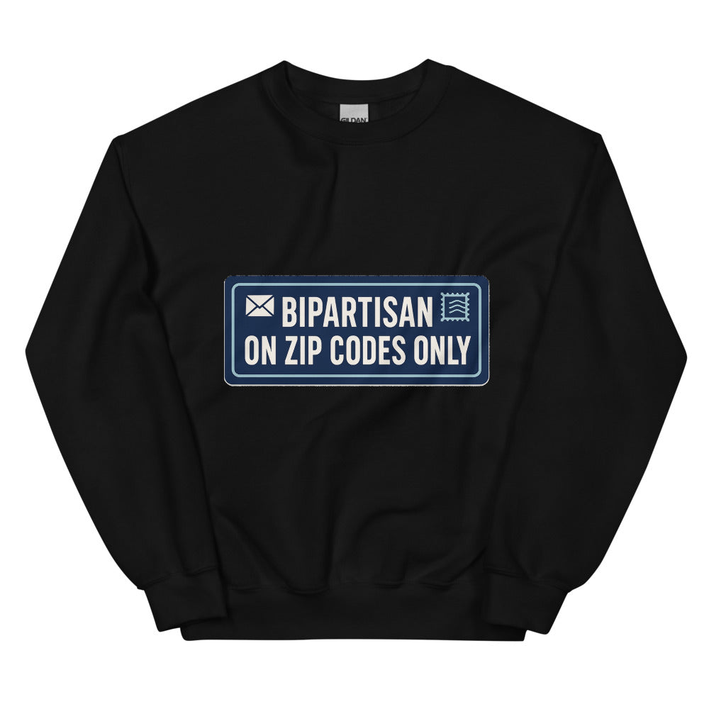 Bipartisan On Zip Codes Only Crewneck Sweatshirt