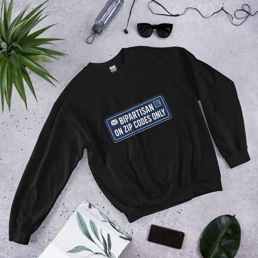 Bipartisan On Zip Codes Only Crewneck Sweatshirt