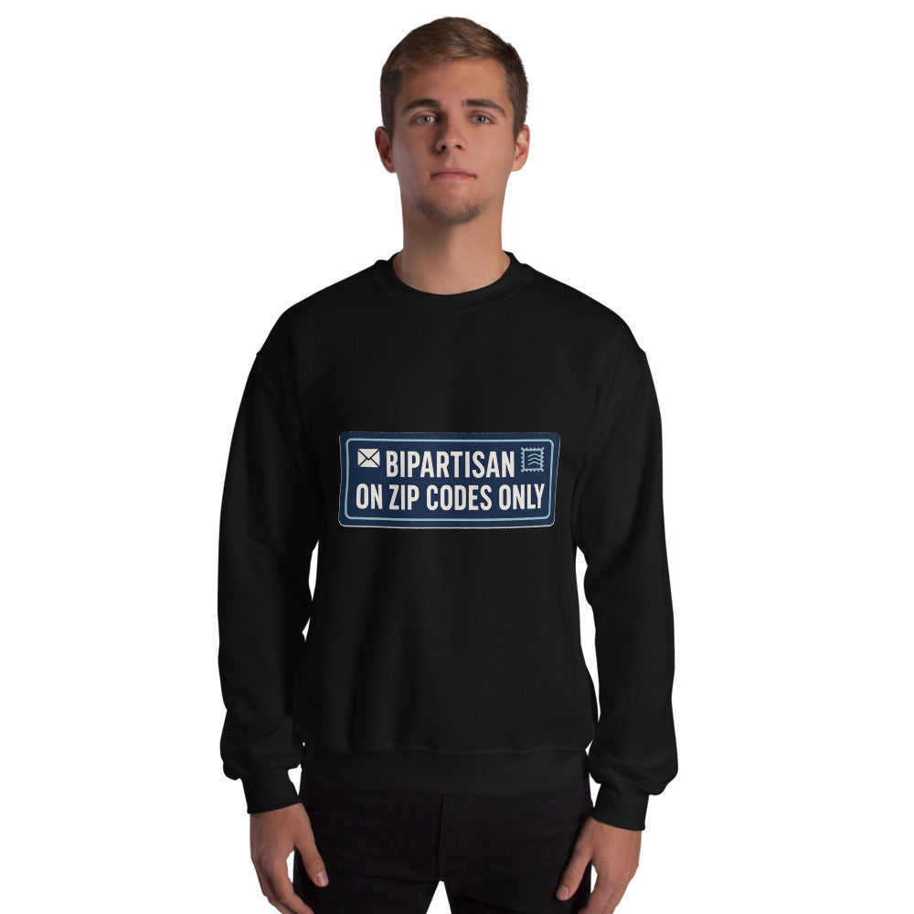 Bipartisan On Zip Codes Only Crewneck Sweatshirt