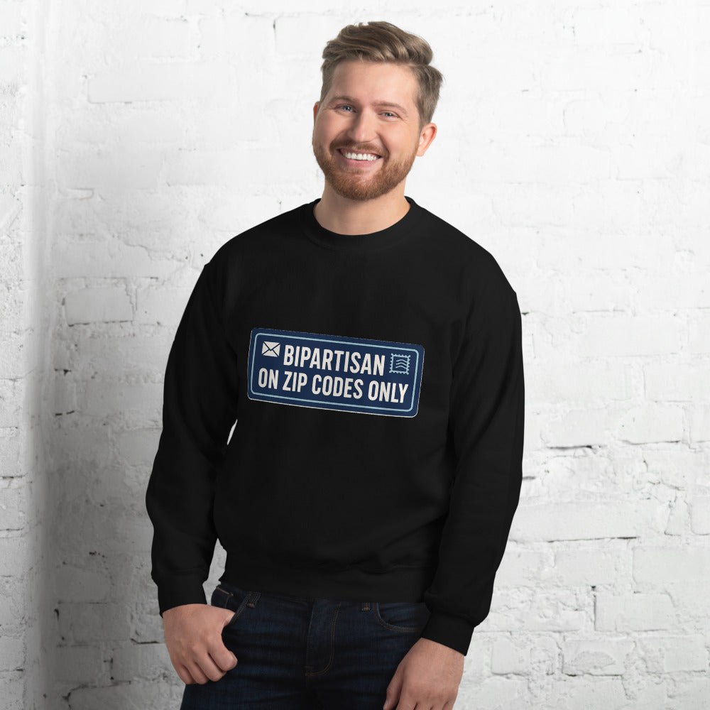 Bipartisan On Zip Codes Only Crewneck Sweatshirt