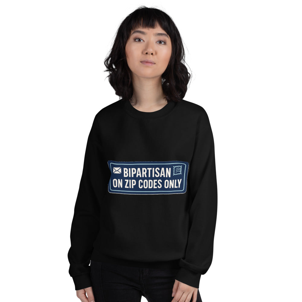 Bipartisan On Zip Codes Only Crewneck Sweatshirt