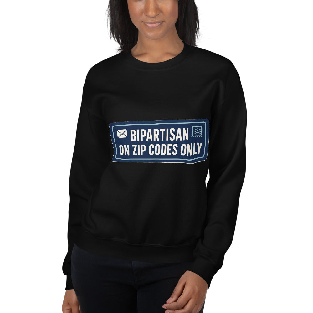 Bipartisan On Zip Codes Only Crewneck Sweatshirt