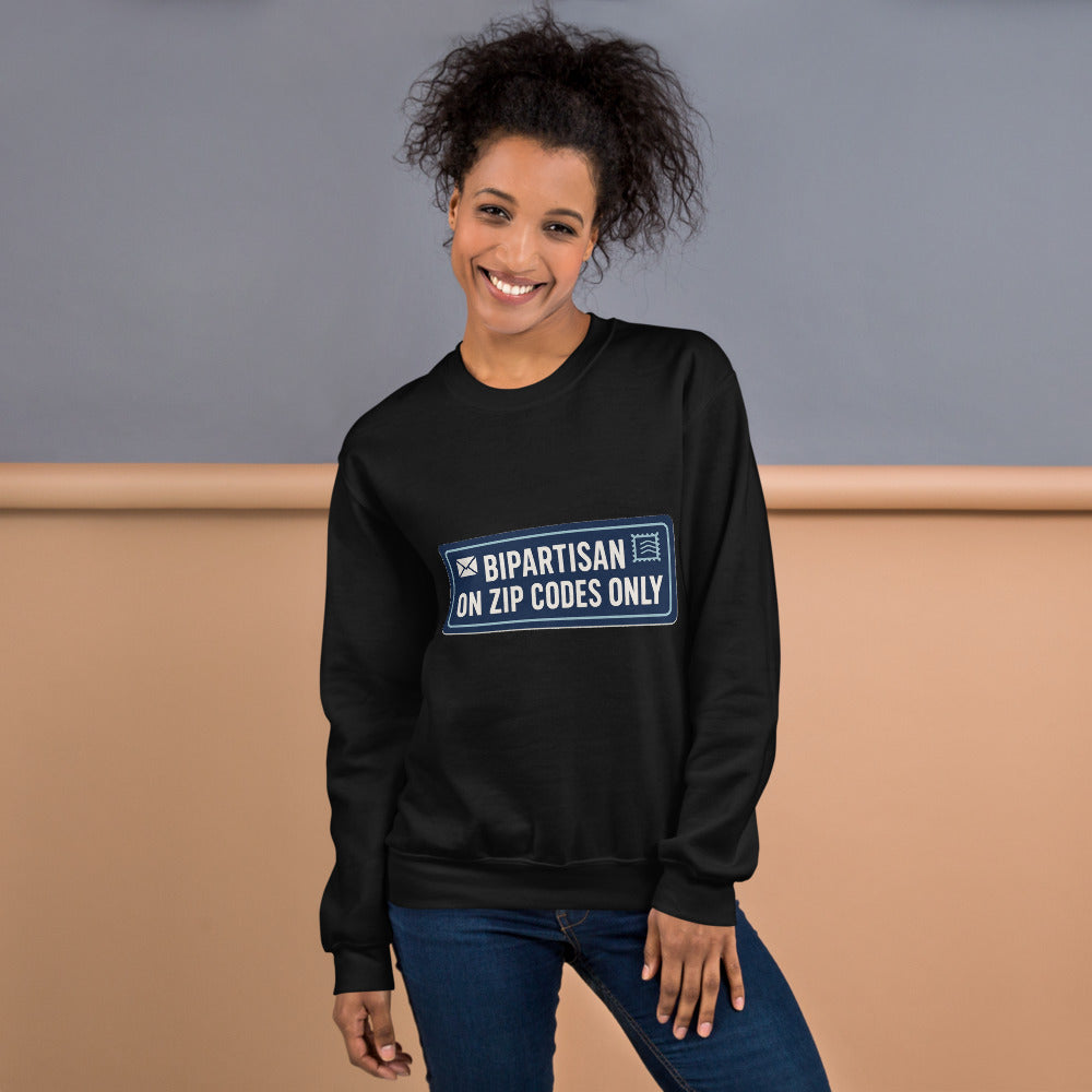 Bipartisan On Zip Codes Only Crewneck Sweatshirt