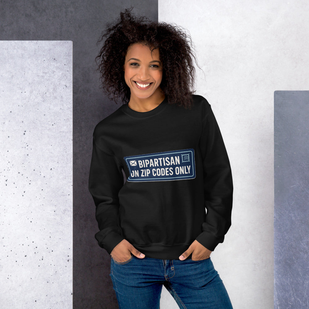 Bipartisan On Zip Codes Only Crewneck Sweatshirt