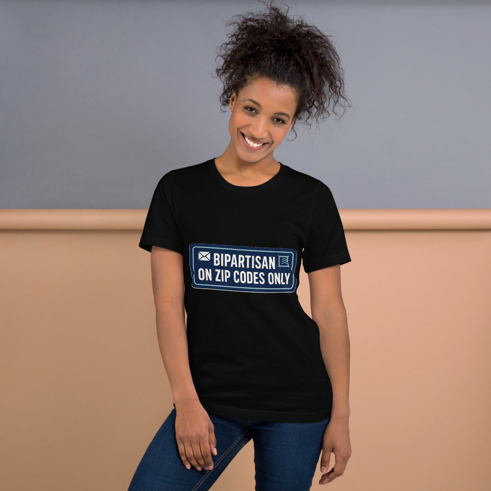 Bipartisan On Zip Codes Only Tee
