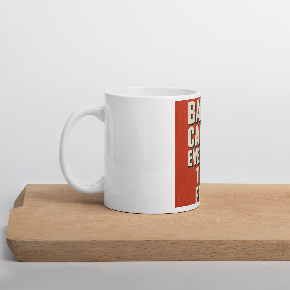 Banks Cancel Everyone They Fear Mug — political satire mug mockup — view 5