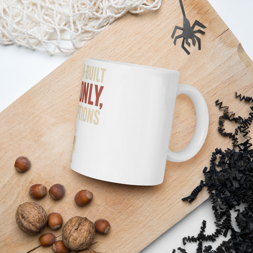 "American-Built Bots Only, No Exceptions" Mug — political satire mug mockup — view 7