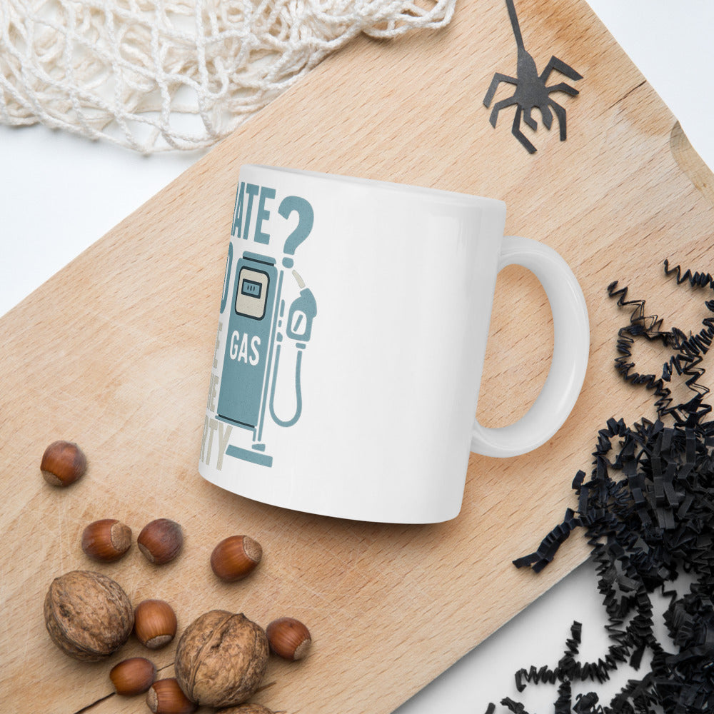 "Corporate Greed? Welcome To The Party" Mug — political satire mug mockup — view 7