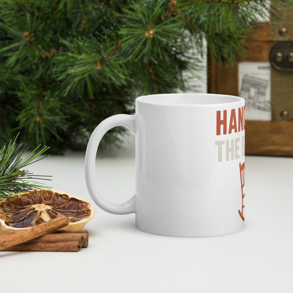Hands Off The Barrel! Mug — political satire mug mockup — view 8