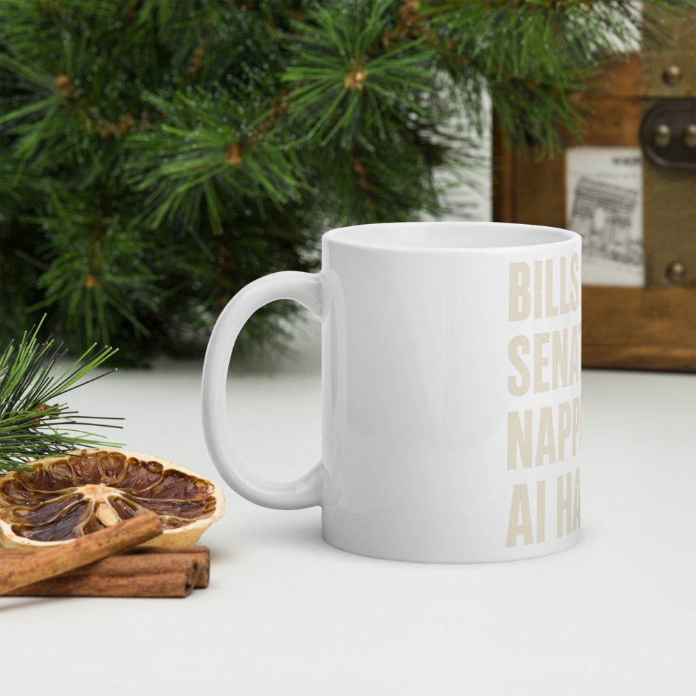 Bills Passed. Senate Napped. AI Hacked. Mug — political satire mug mockup — view 8