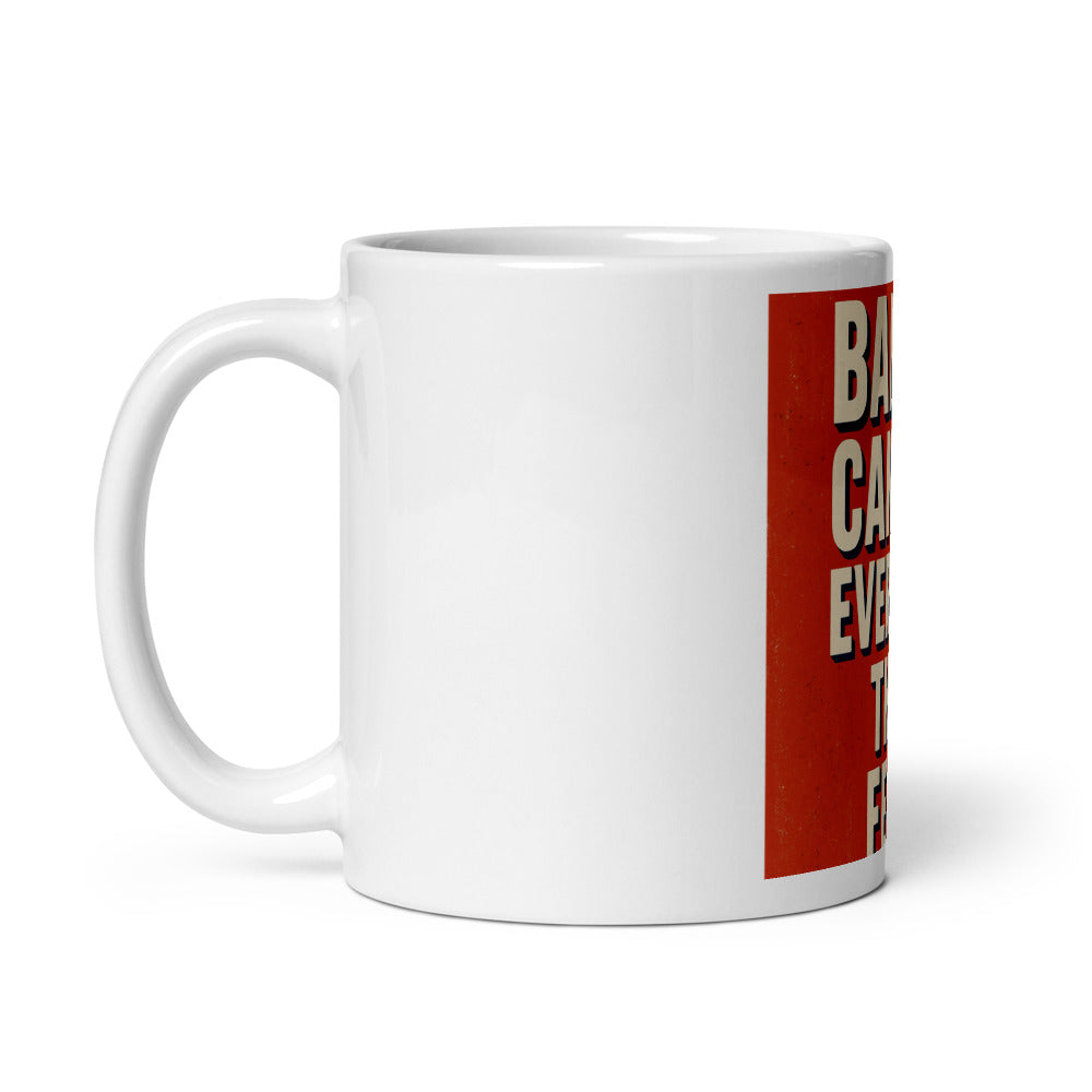 Banks Cancel Everyone They Fear Mug — political satire mug mockup — view 2