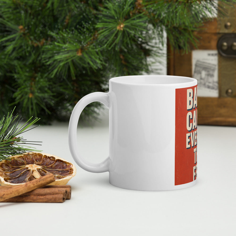 Banks Cancel Everyone They Fear Mug — political satire mug mockup — view 8