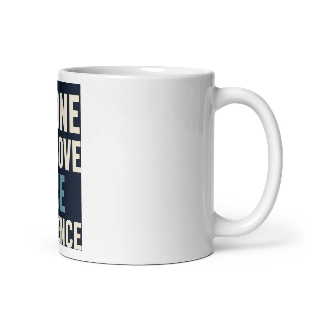 No One Is Above Due Diligence Mug — political satire mug mockup — view 1