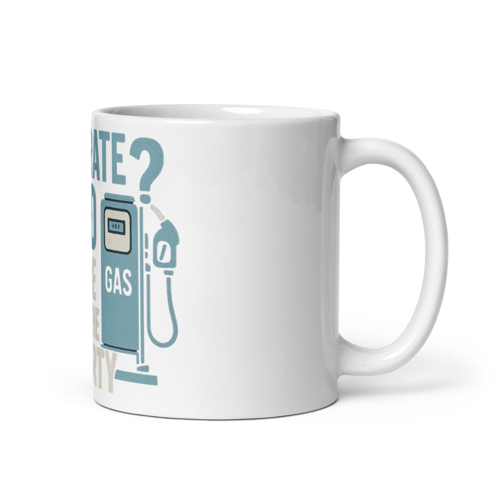 "Corporate Greed? Welcome To The Party" Mug — political satire mug mockup — view 1