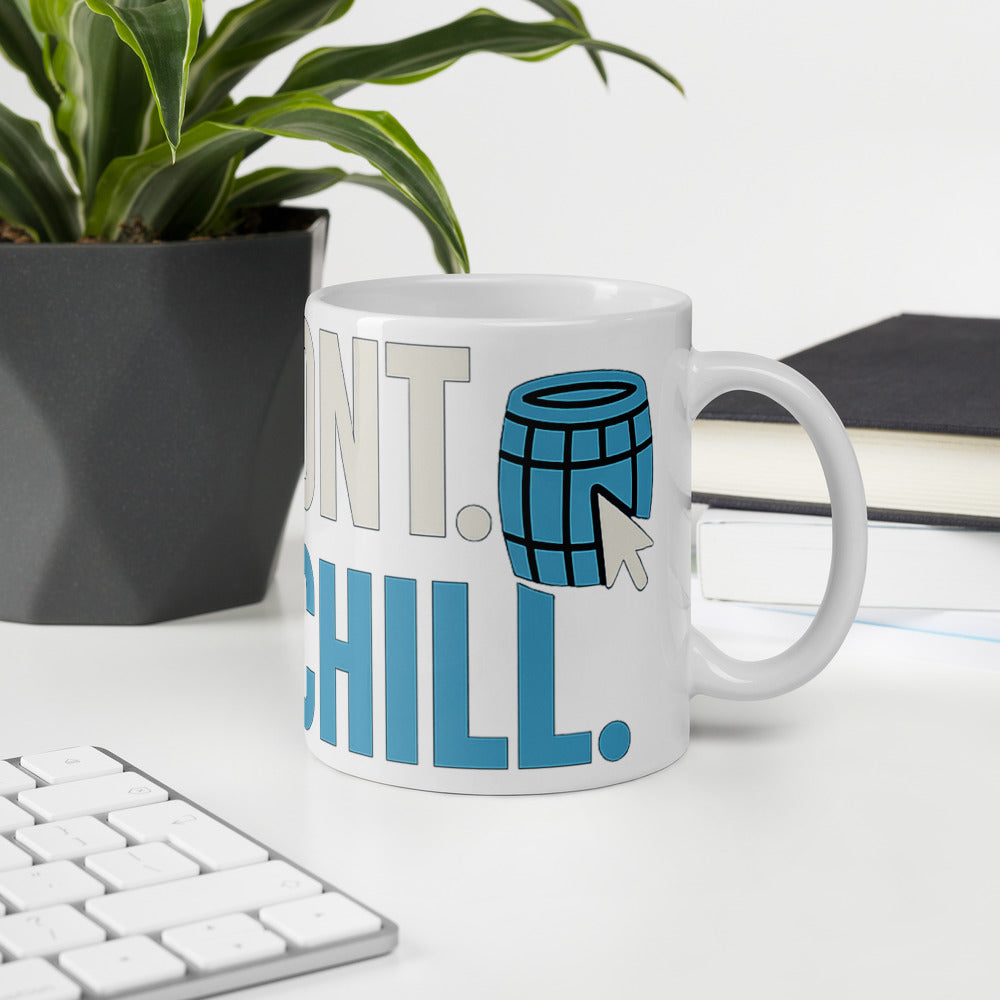 One Font. Zero Chill. Mug — political satire mug mockup — view 6