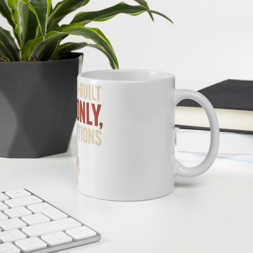 "American-Built Bots Only, No Exceptions" Mug — political satire mug mockup — view 6