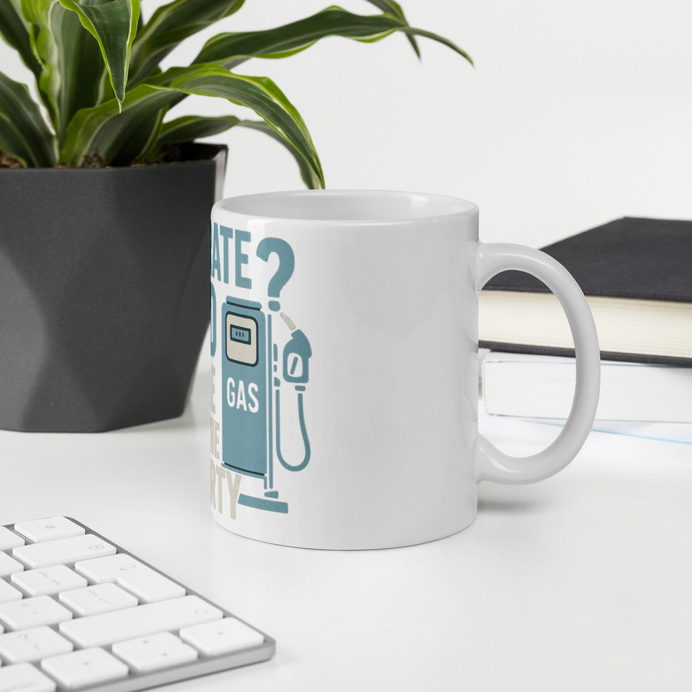 "Corporate Greed? Welcome To The Party" Mug — political satire mug mockup — view 6